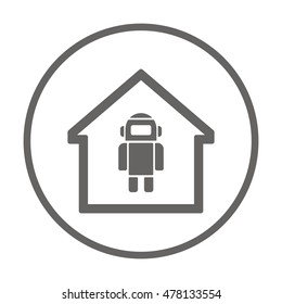 Robot icon. Flat design.