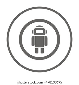 Robot icon. Flat design.