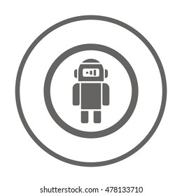Robot icon. Flat design.