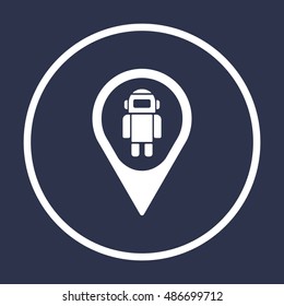 Robot icon. Flat design.