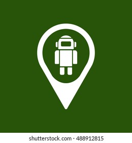 Robot icon. Flat design.