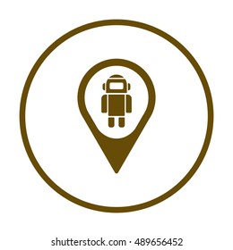 Robot icon. Flat design.