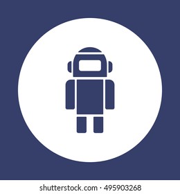 Robot icon. Flat design.