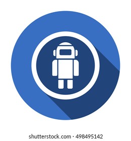Robot icon. Flat design.