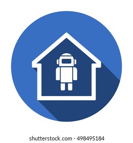 Robot icon. Flat design.