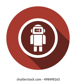 Robot icon. Flat design.