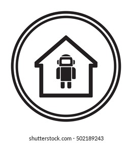 Robot icon. Flat design.