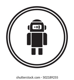 Robot icon. Flat design.