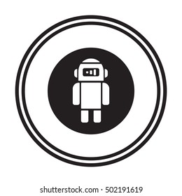 Robot icon. Flat design.