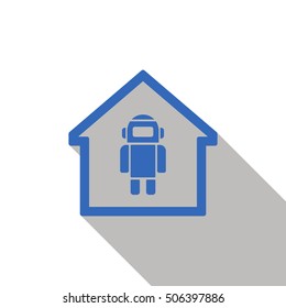 Robot icon. Flat design.