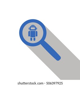 Robot icon. Flat design.