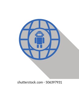 Robot icon. Flat design.