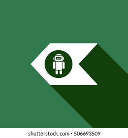 Robot icon. Flat design.