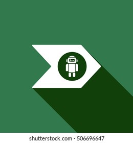 Robot icon. Flat design.