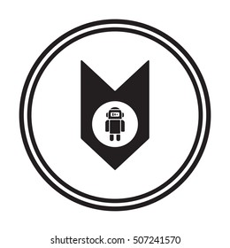 Robot icon. Flat design.