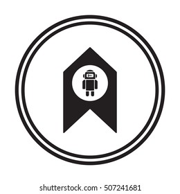 Robot icon. Flat design.