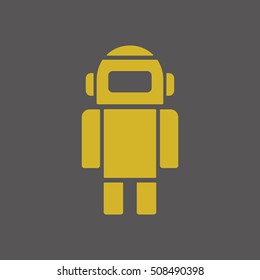 Robot icon. Flat design.
