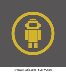 Robot icon. Flat design.