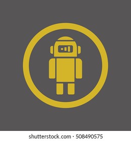 Robot icon. Flat design.