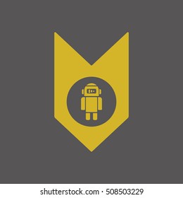 Robot icon. Flat design.