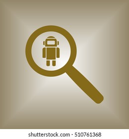 Robot icon. Flat design.
