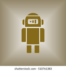 Robot icon. Flat design.
