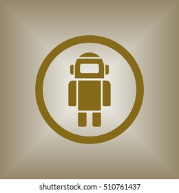 Robot icon. Flat design.