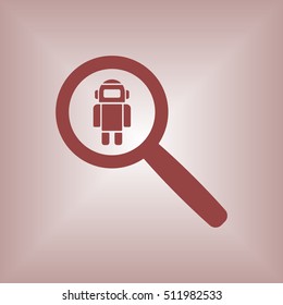 Robot icon. Flat design.