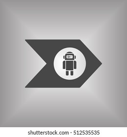 Robot icon. Flat design.