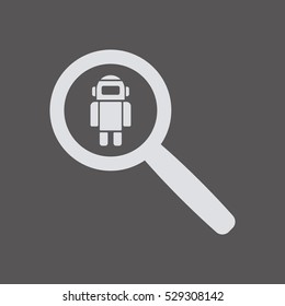 Robot icon. Flat design.
