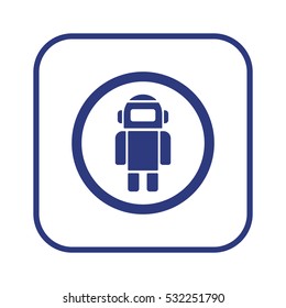 Robot icon. Flat design.