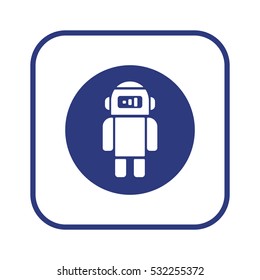 Robot icon. Flat design.