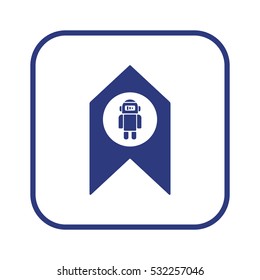Robot icon. Flat design.