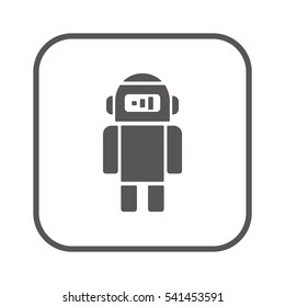 Robot icon. Flat design.