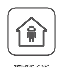 Robot icon. Flat design.
