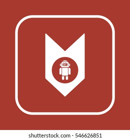 Robot icon. Flat design.