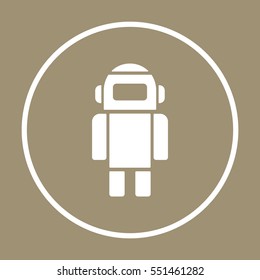 Robot icon. Flat design.