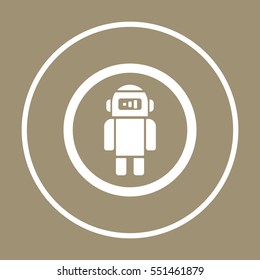 Robot icon. Flat design.