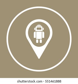 Robot icon. Flat design.
