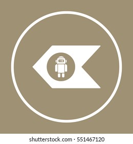 Robot icon. Flat design.