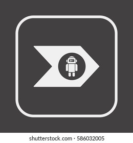 Robot icon. Flat design.