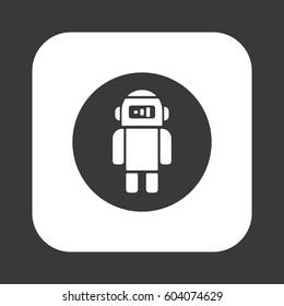 Robot icon. Flat design.