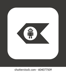Robot icon. Flat design.