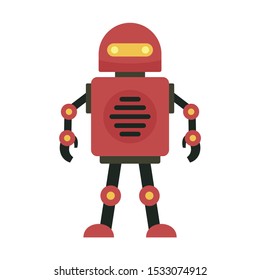 Robot icon. Flat illustration of robot vector icon for web design