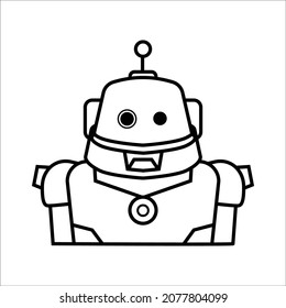 Icono de robot, Icono plano, vector de ilustración de logotipo, icono, adecuado para diseño web, logotipo, aplicación.