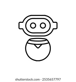 robot icon Flat logo isolated symbol