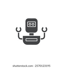 robot icon Flat logo set collection