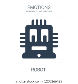 robot icon. high quality filled robot icon on white background. from emotions collection flat trendy vector robot symbol. use for web and mobile