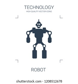 robot icon. high quality filled robot icon on white background. from technology collection flat trendy vector robot symbol. use for web and mobile