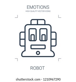 robot icon. high quality line robot icon on white background. from emotions collection flat trendy vector robot symbol. use for web and mobile